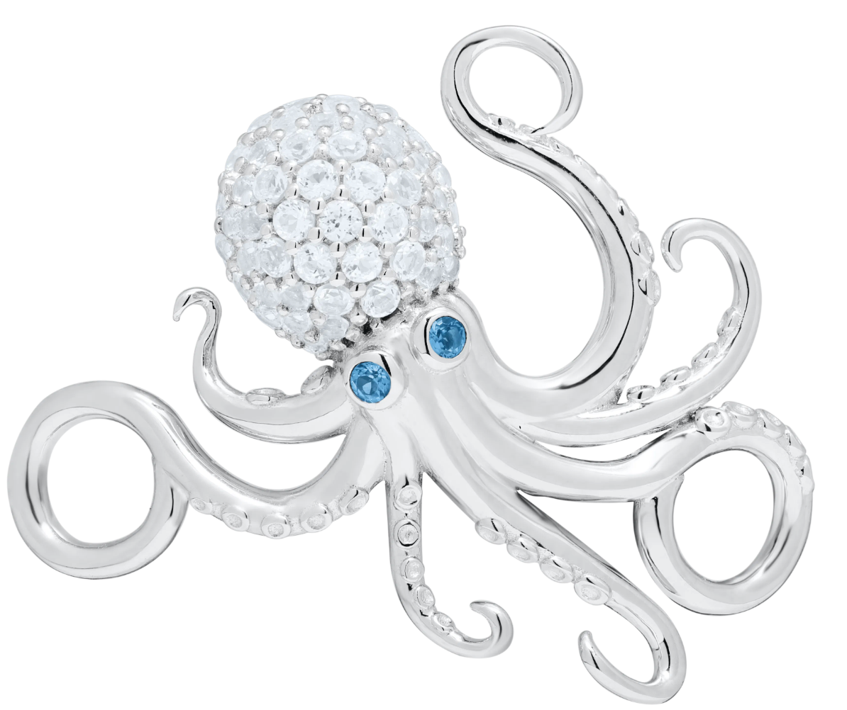 Convertible Collection- SS OCTOPUS CLASP W WHT&BLU TPZ - SB6011*