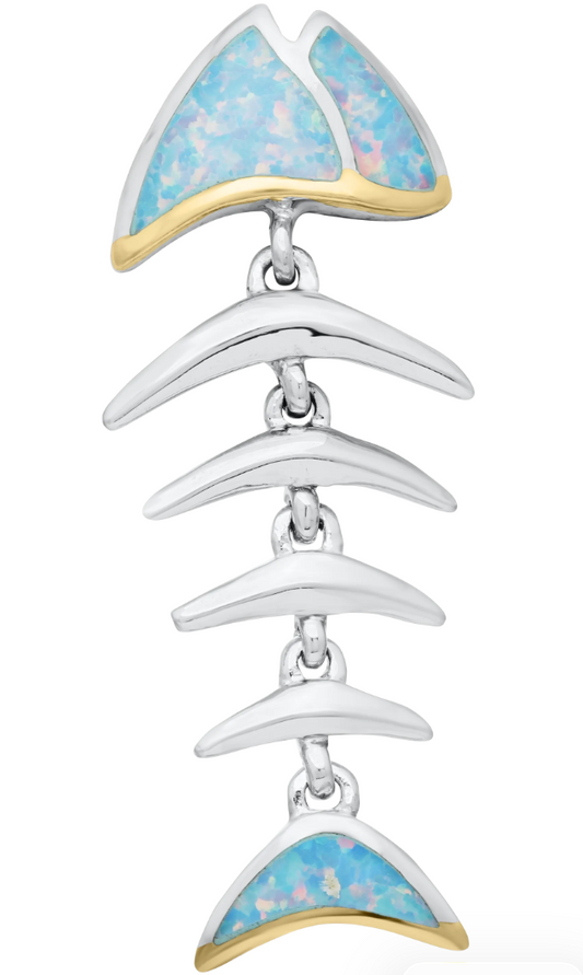 Kovel - SS KOVEL CORNFLOWER BLU BONYFISH NECKLACE - KLP254O83*