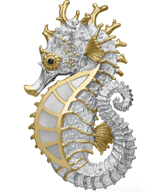 Kovel - SS KOVEL WHT MOP SEAHORSE NECKLACE - KLP036M13