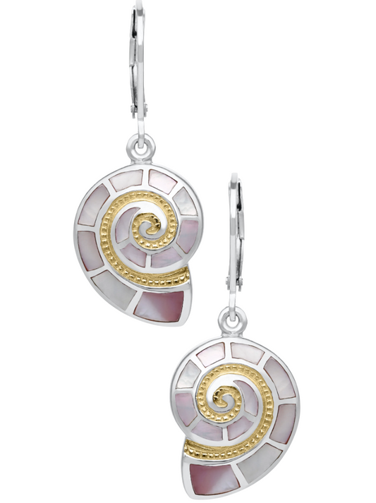 Kovel - SS KOVEL PINK MOP NAUTICAL EARRINGS- KLE071M33