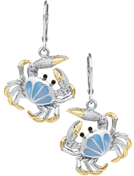 Kovel - SS KOVEL BLUE MOP CRAB EARRINGS - KLE073M43