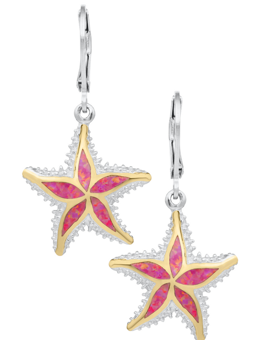 Kovel - SS KOVEL PNK OPAL STARFSH EARRINGS - KLE280OP3