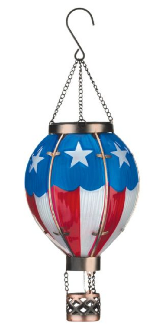 REG - Hot Air Balloon Solar Lantern LG - Americana (13513)