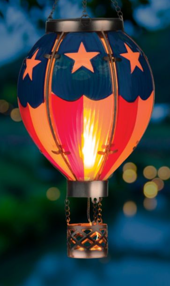 REG - Hot Air Balloon Solar Lantern LG - Americana (13513)