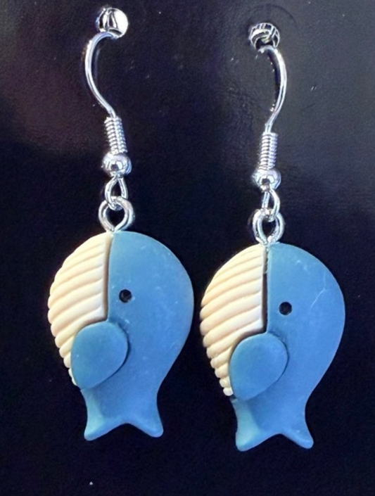 Whimsical Whale Earrings