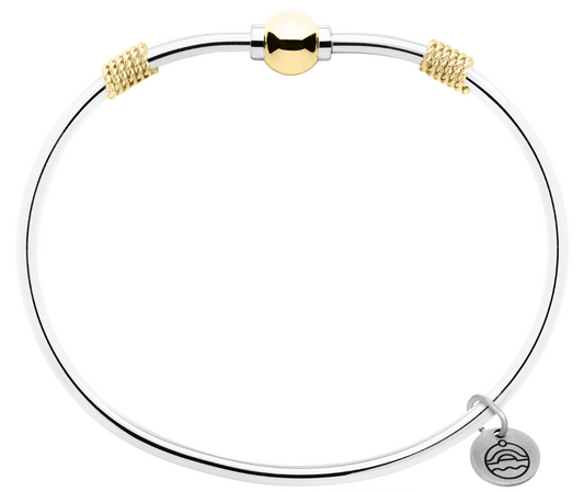 Cape Cod - SS-14K 1 BEAD-2 ROPE WRAP BRAC - ZB5425P**