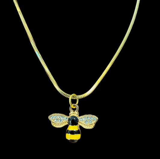 Yellow Bee Gold Necklace