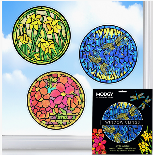 Window Cling Louis C. Tiffany Lamp Set of 3