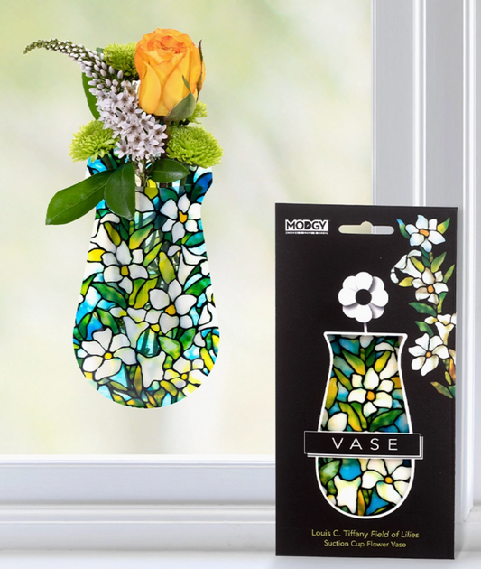 Suction Cup Vase - Louis Tiffany Field of Lilies