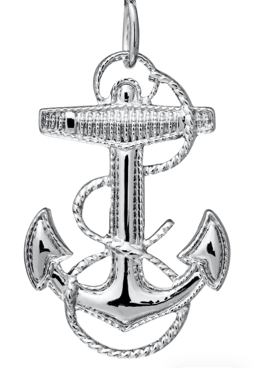 Evening Tide- SS ANCHOR W ROPE PEND.NECK-20" - ENP3039
