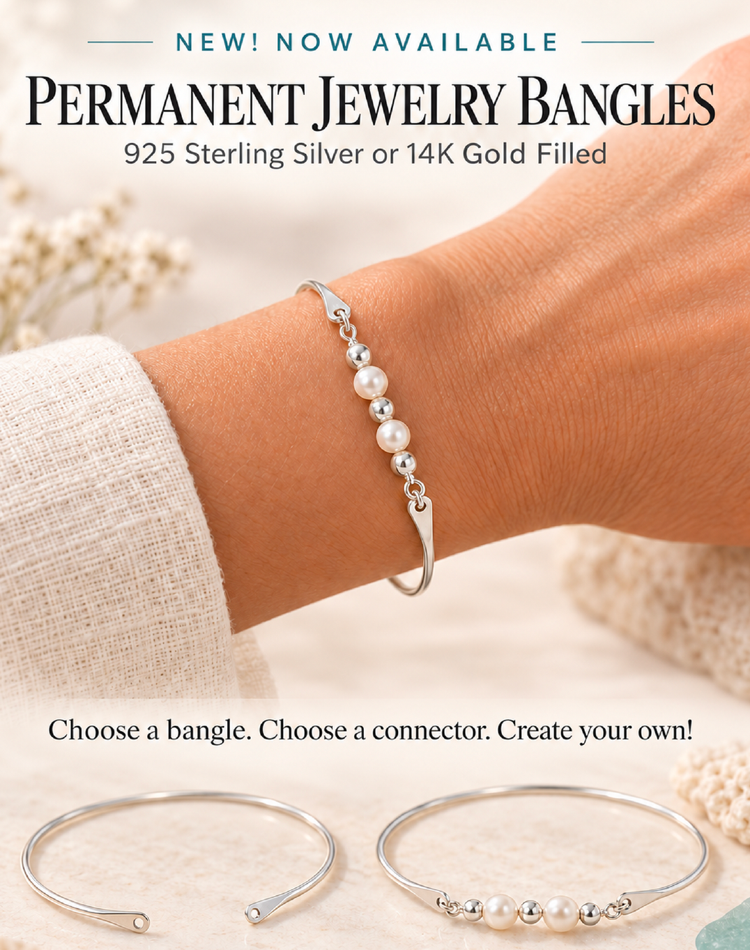 Permanent Jewelry - Bangle w/Connector