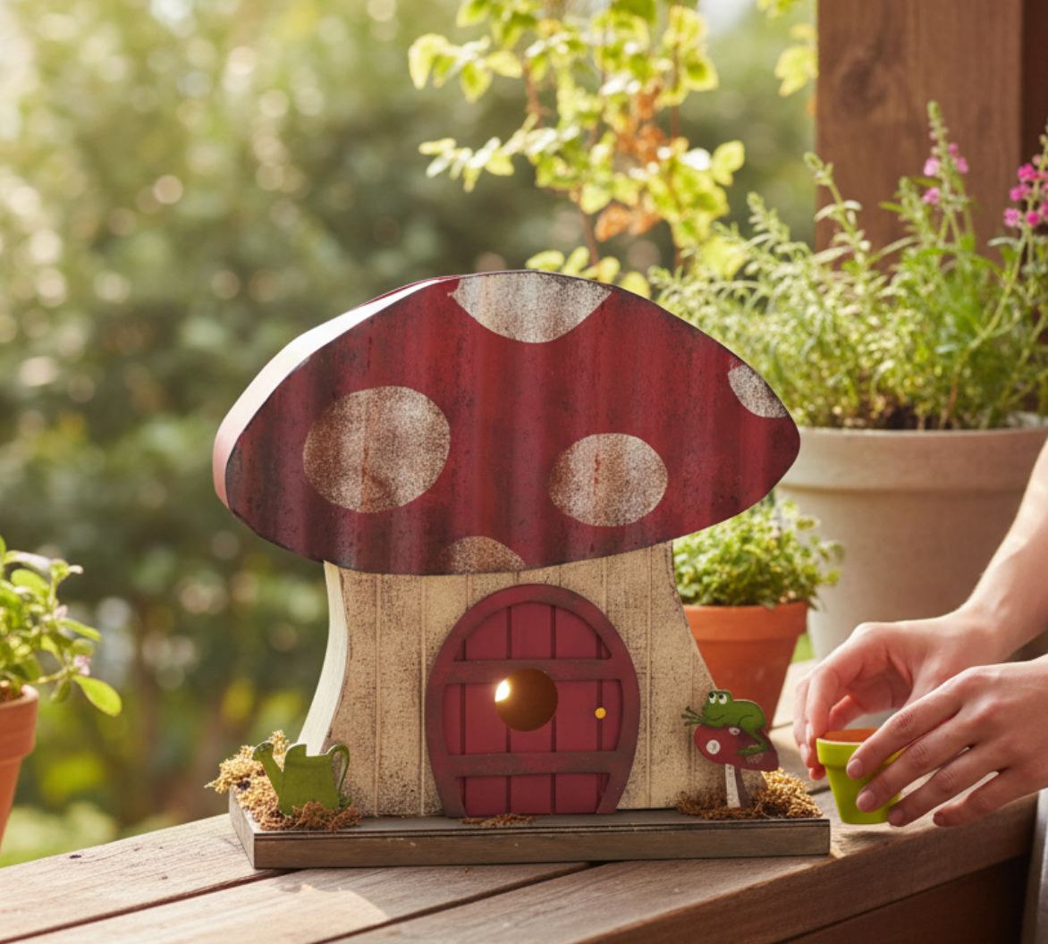 SVD - Mushroom Birdhouse