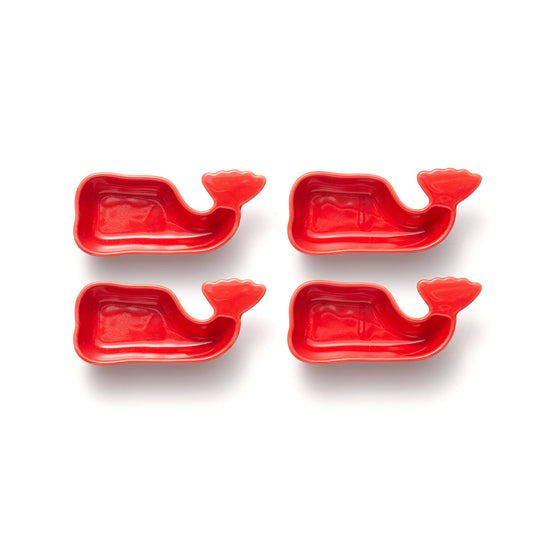 Nantucket Whale Condiment Cups, Red, 1.5-Ounce