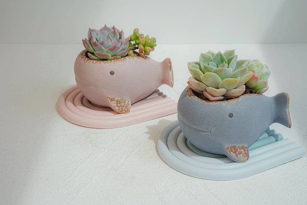 Whale Family Planter - Ceramic